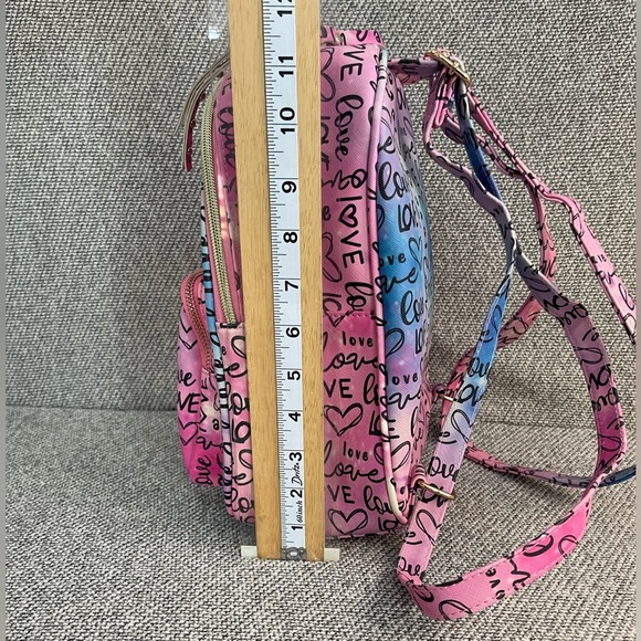 Under One Sky Pink Love Print Backpack - Picture 10 of 16